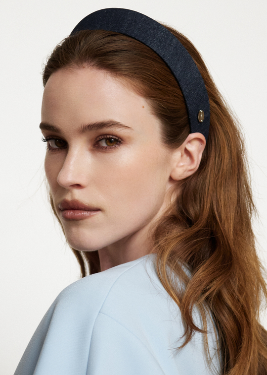 Кокошник XS из серой джинсы