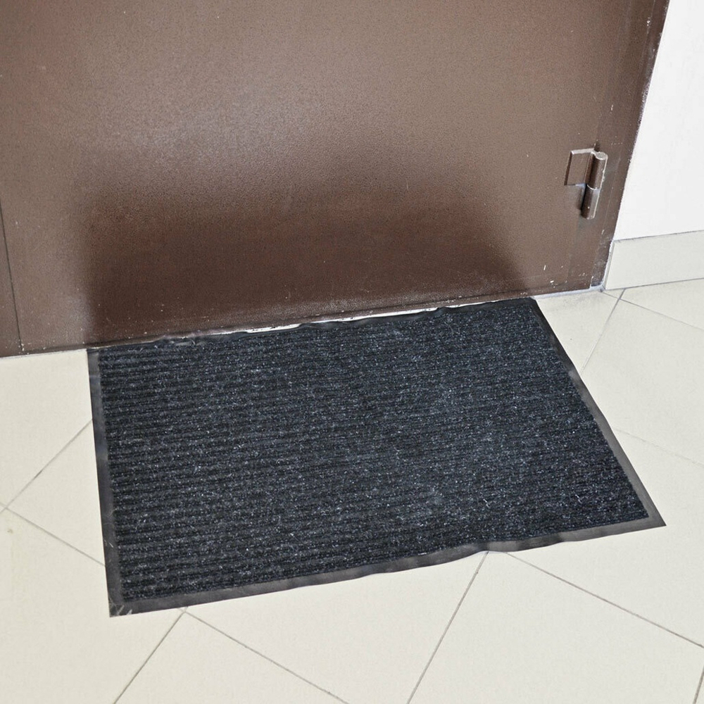 Коврик 50*80см влаговпитывающий ребристый FLOOR MAT "Стандарт", черный