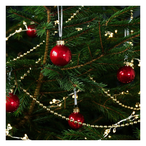 VINTERFINT Набор елочных шаров 25 шт 3,5 см, стекло красное
