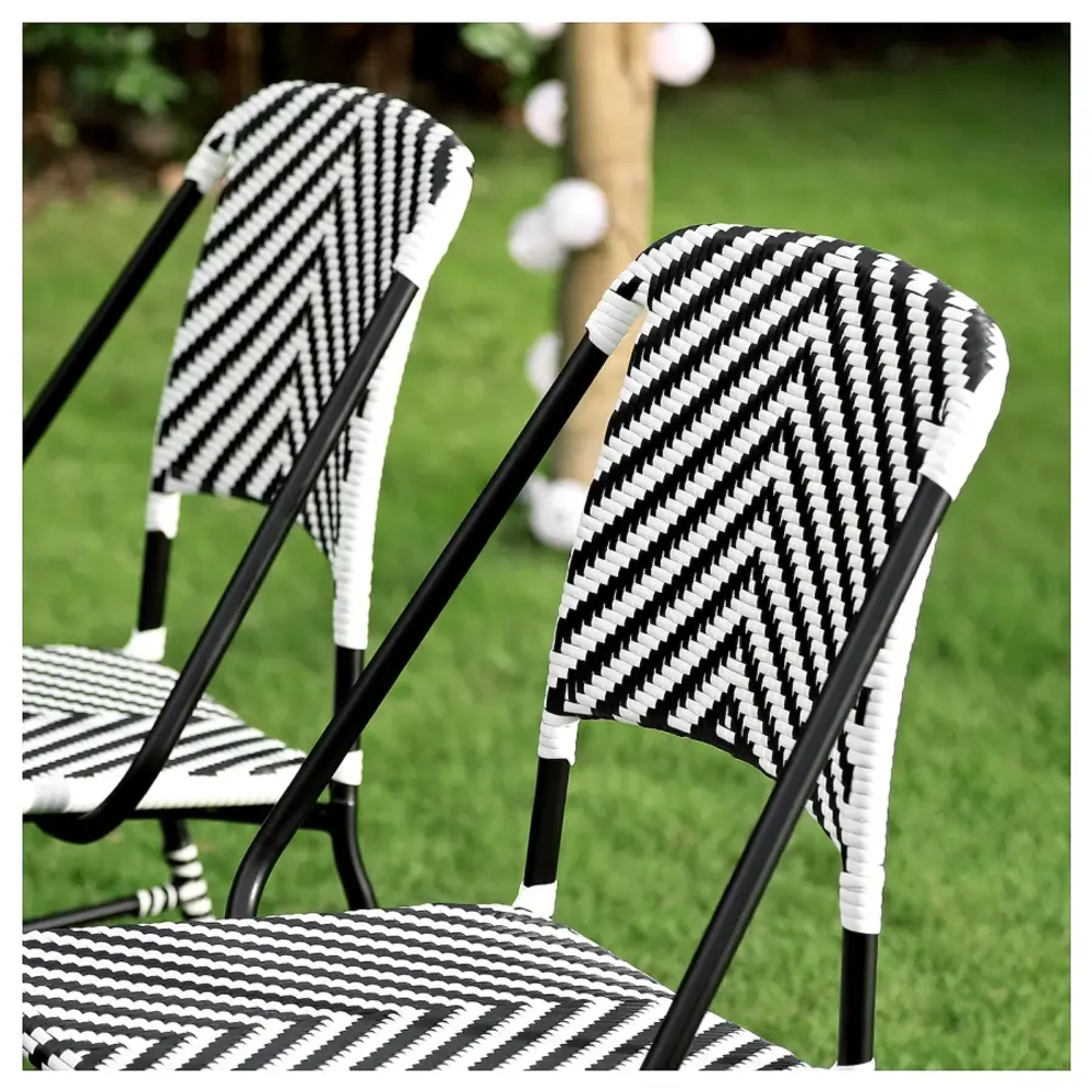 Стул для дома и улицы - IKEA VASSHOLMEN, 92x50x68см, черный, ВАССХОЛЬМЕН ИКЕА