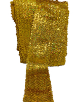 Тесьма эластичная пайтки ш-7см золото отрез 1,5м