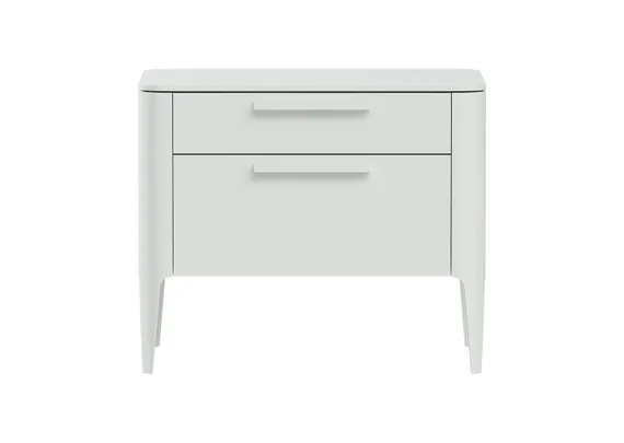 Тумба прикроватная Type 2 ящика ширина 60 см (белый)