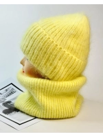 комплект шапка с шарфом- снуд зимний вязаный