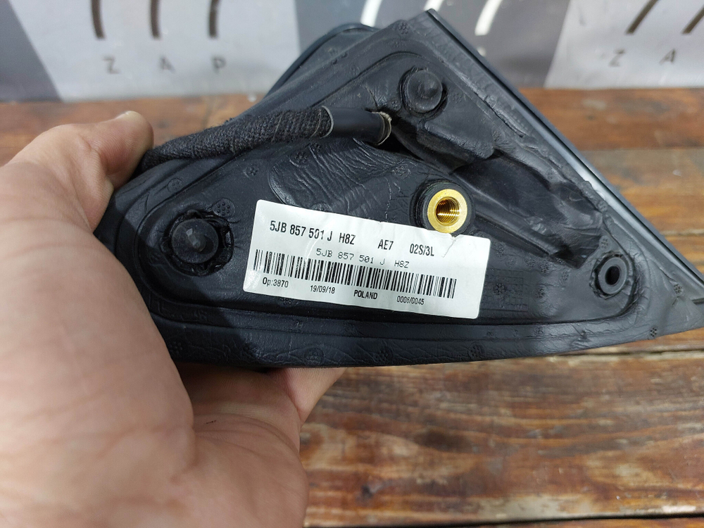 Зеркало левое 6 pin Rapid / Polo 6 Б/У Оригинал 5JB857501J