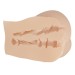 Телесный мастурбатор-полуторс Emilia с вибрацией (Цвет: телесный)