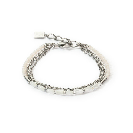 Браслет Coeur de Lion White-Silver 6005/30-1417