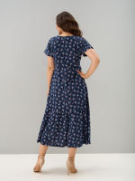 Платье П-032/синий-цветыветочка