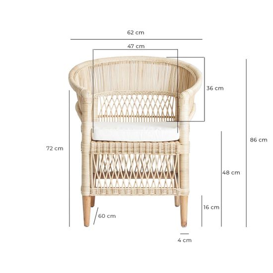 Кресло Elna натуральный цвет