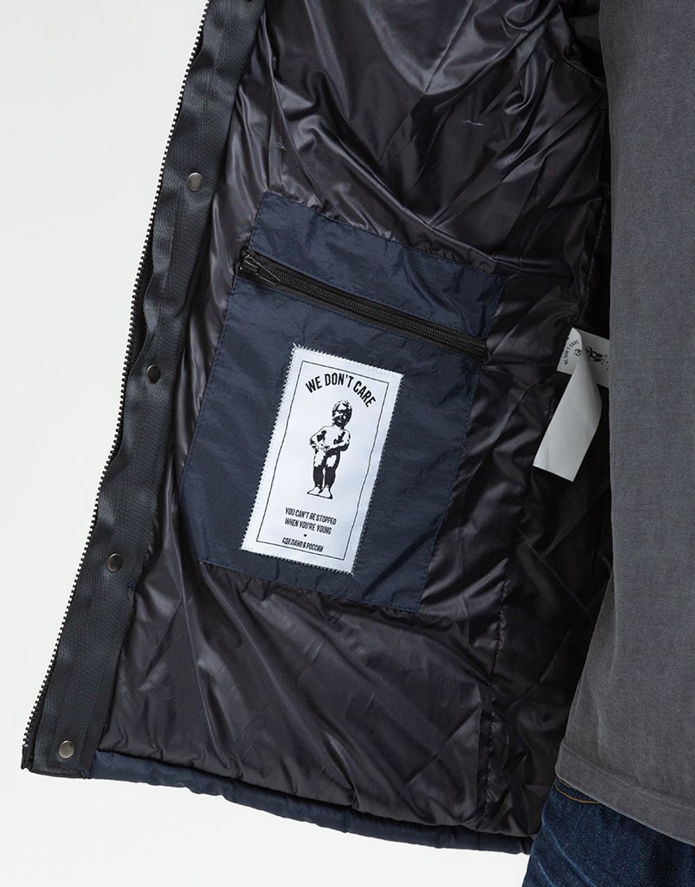 Куртка We Don’t Care Long Puffer Jacket Navy