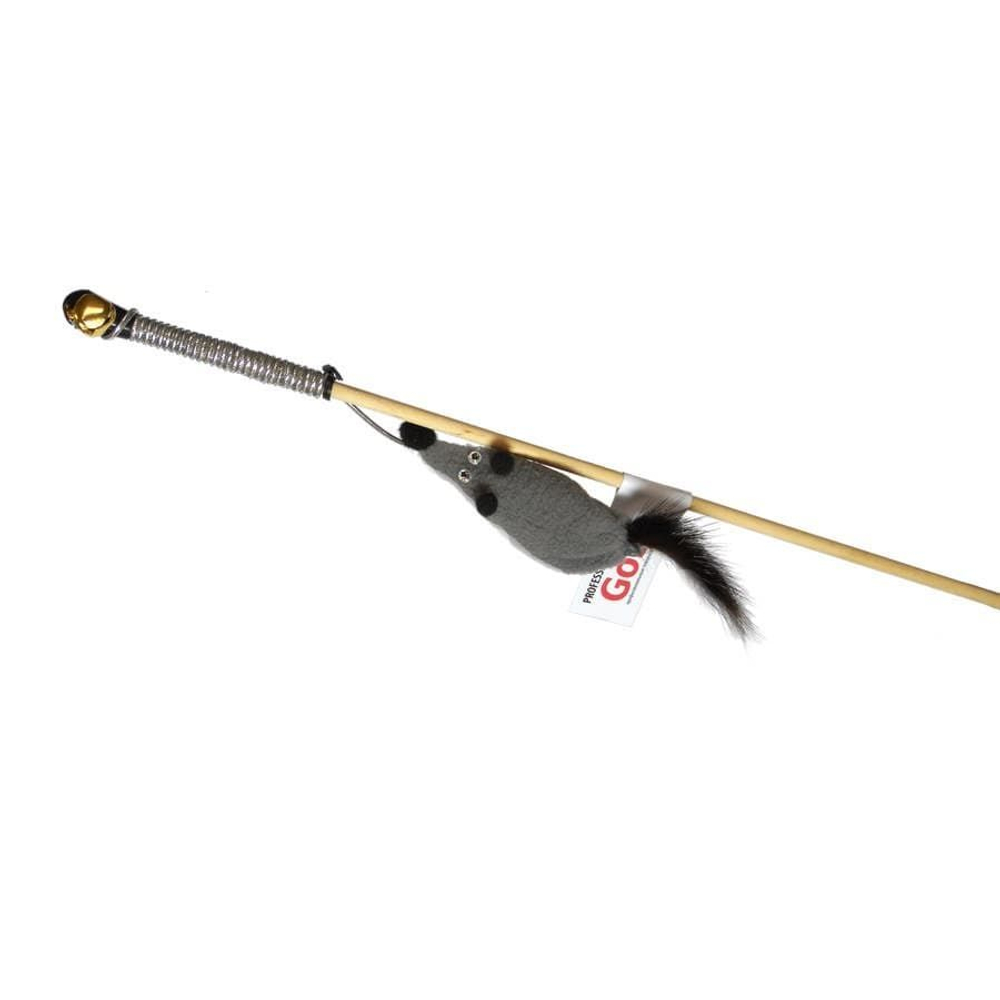 Махалка "Мышь с норковым хвостом на веревке" GoSi без.уп., sh-07083