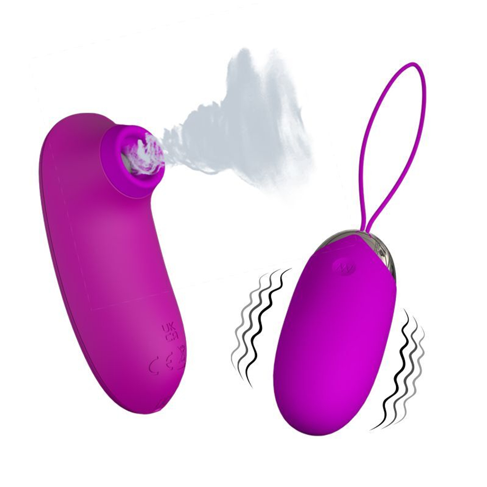 Набор вибростимуляторов Orthus: яйцо и стимулятор клитора (Цвет: лиловый)