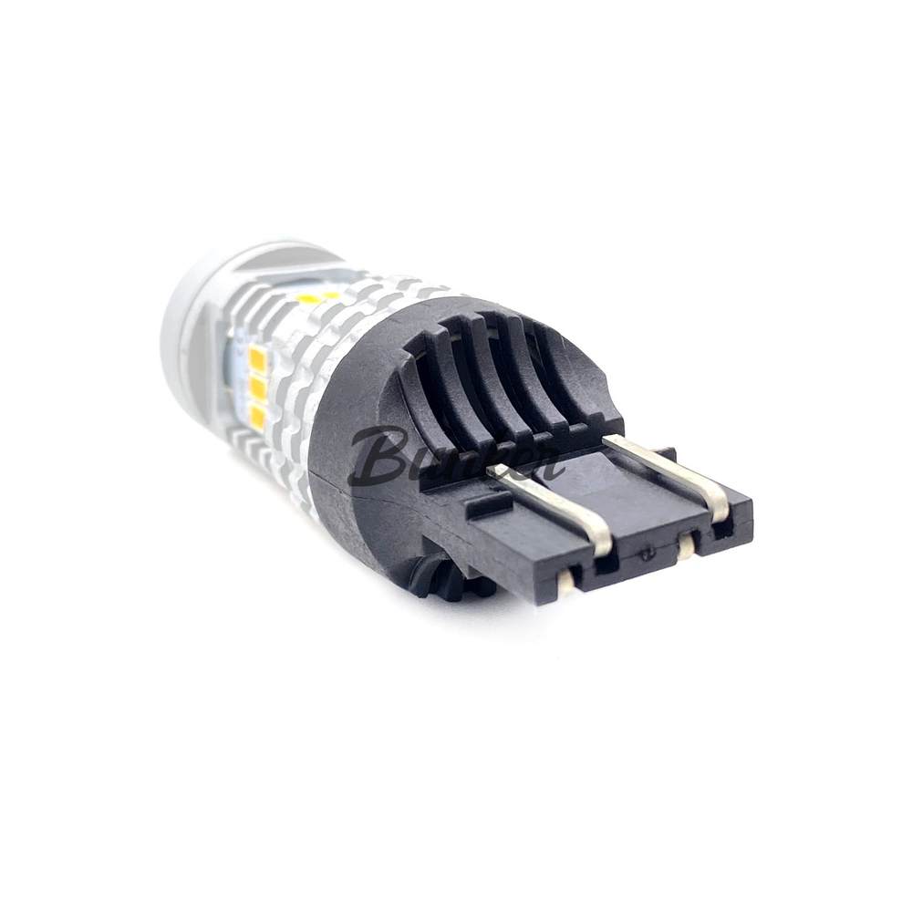 Светодиодная автомобильная LED лампа TaKiMi 7443-3020-14SMD (W21/5W),Оранжевый,Не полярная,12V
