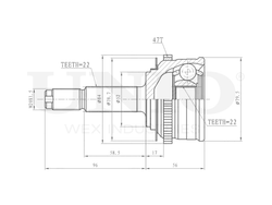 ШРУС внешний UNIO CVJ-20278