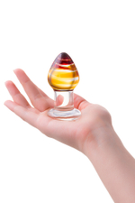 Анальная втулка Sexus Glass, стекло, прозрачная, 9 см, Ø 4 см
