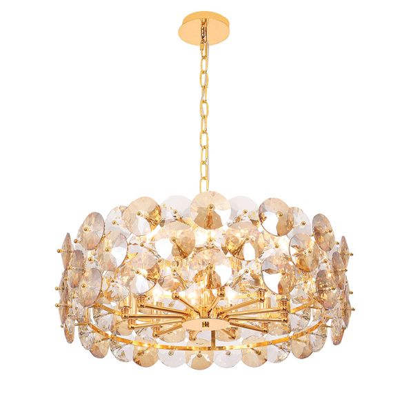 Подвесная люстра Crystal Lux Crystal SP12 Chrome SP12 Gold