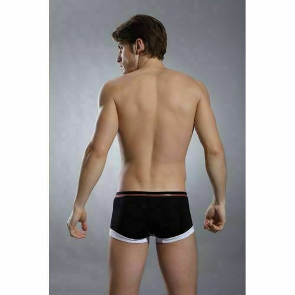 Мужские трусы боксеры черные с вырезами Superbody Black Hip Boxer