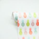 Упаковочная бумага (0,5*0,7 м) Разноцветные ананасы, Металлик, 1 шт.