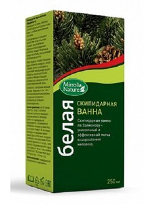 Mirrolla Скипидарная эмульсия для ванн Белая 250 мл