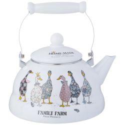 ЧАЙНИК AGNESS ЭМАЛИРОВАННЫЙ СЕРИЯ "FAMILY FARM", 3 Л