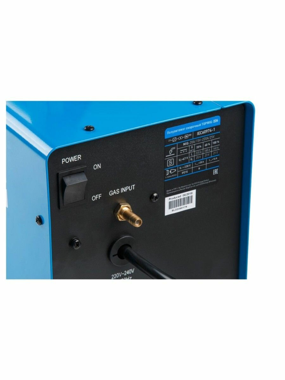 SOLARIS Полуавтомат сварочный с горелкой 3 м 6.16 кВт TOPMIG-226WG3