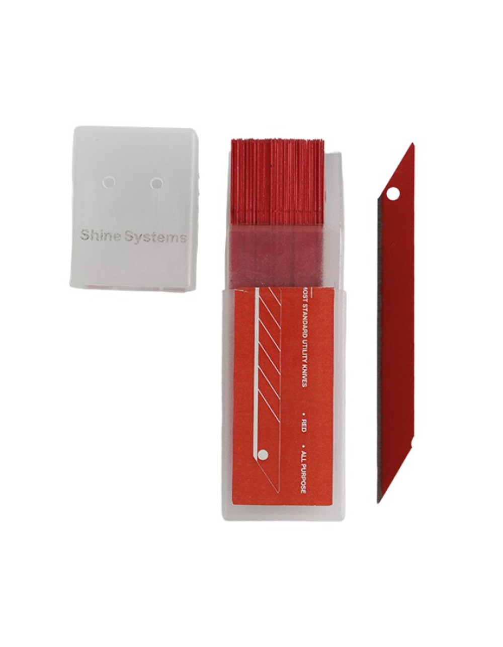 Shine Systems Сменные лезвия из углеродистой стали красные 30°,50 шт