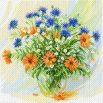 "Летний букет"-1733 канва с рисунком