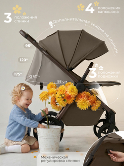 Sweet Baby Прогулочная коляска SBL Elegante D Dark Beige