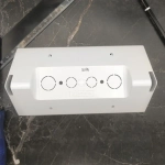 Розетка 3-местная накладная угловая с заземлением "СТИЛЬ", белая