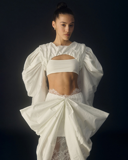 Рукава из тафты белые