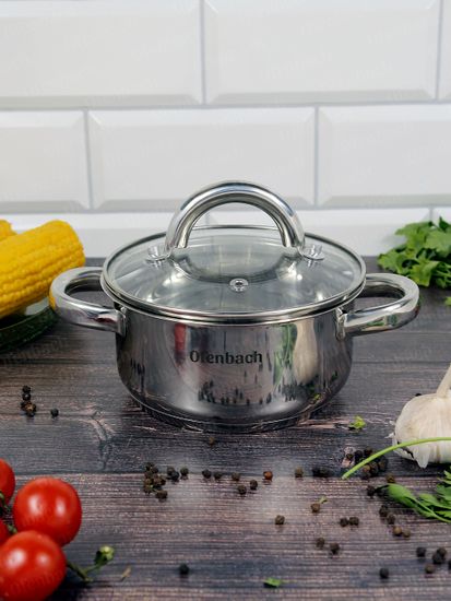 Кастрюля 1 л. из нержавеющей стали Ofenbach NB 100522 с крышкой