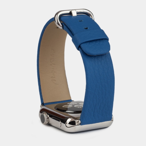Ремешок для Apple Watch 44/45/46 mm из кожи теленка, цвета синий королевский