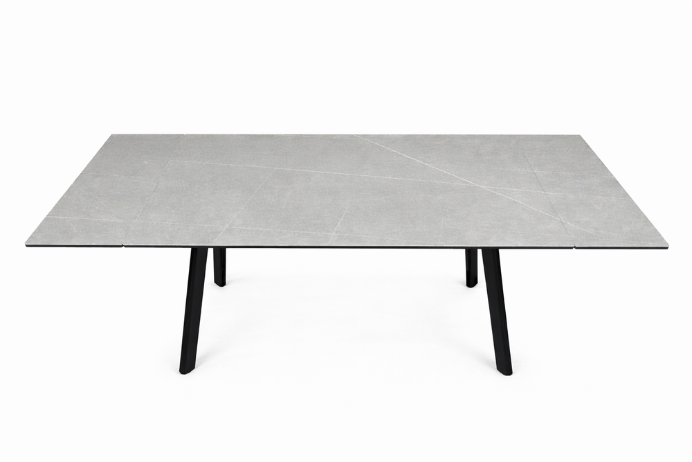 Стол для кухни керамический 120x80 раскладной цвет серый