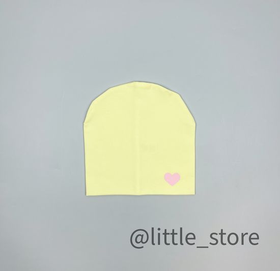 Шапка "Цветные попугайчики" Бледно-лимонный