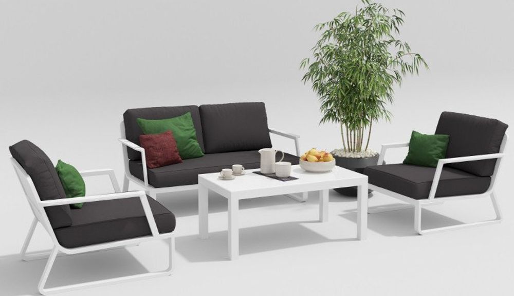 Voglie, набор белый/антрацит, алюминий