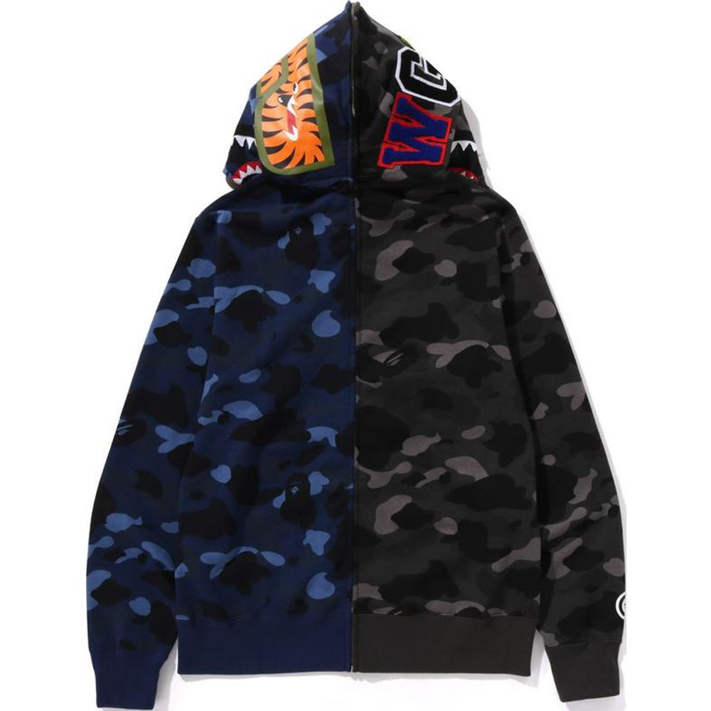 A Bathing Ape Color Camo Separate Shark Fz Худи черный синий
