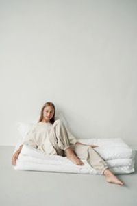 Просто джоггеры оверсайз "Какао перед сном" с имитацией подростковые