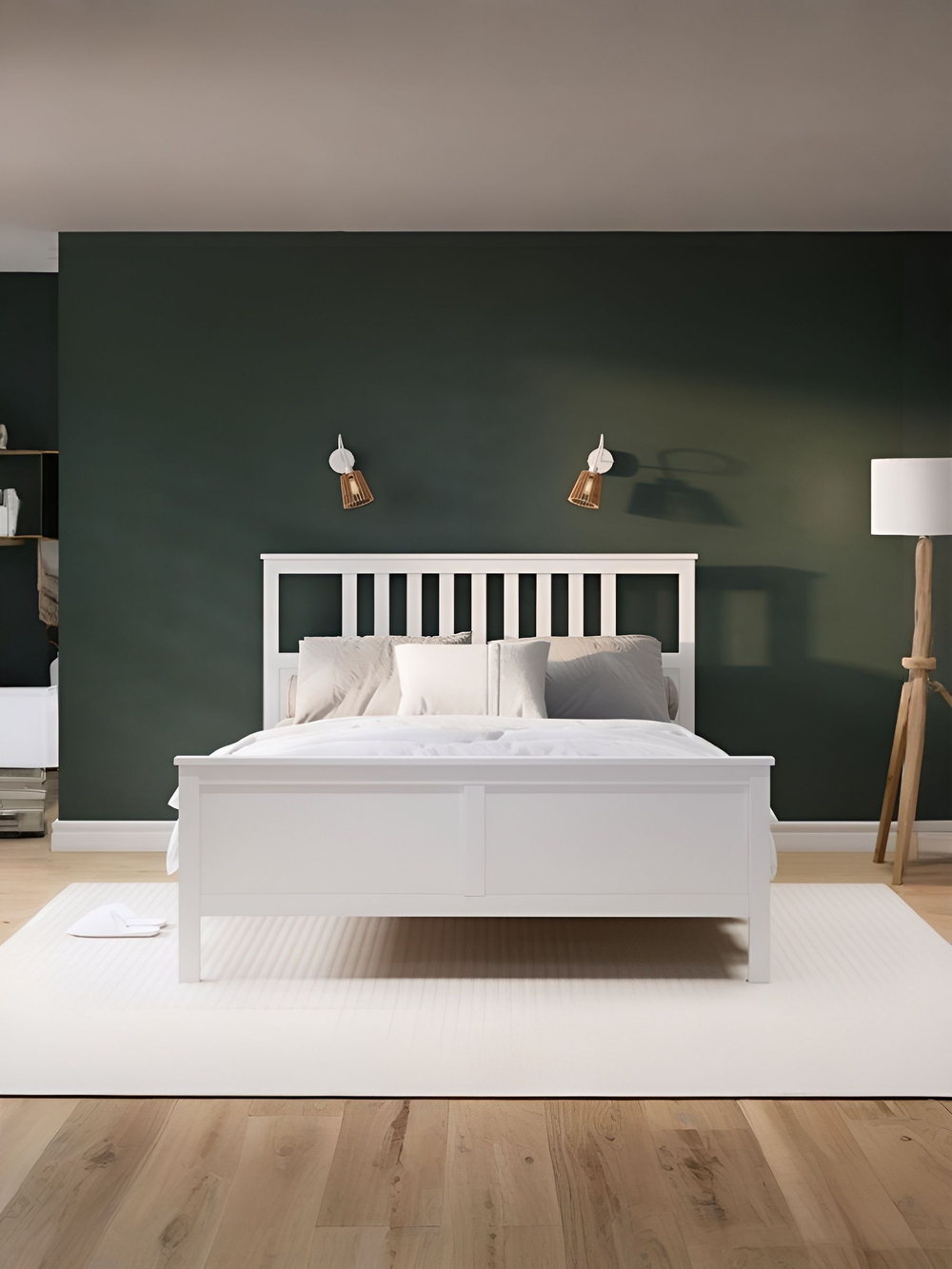 IKEA Кровать двуспальная IDANAS 160*200, белая, ИЛЕКСА (ИКЕА ИДАНАС)