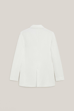 Massimo Dutti Драпированный блейзер из смесовой льняной ткани - Limited Edition, кремовый