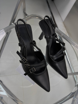 Туфли женские экокожа арт. 258-7 цвет "чёрный"