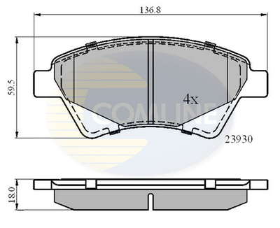 COMLINE - CBP01160-CML - Brake Pad Set, disc brake