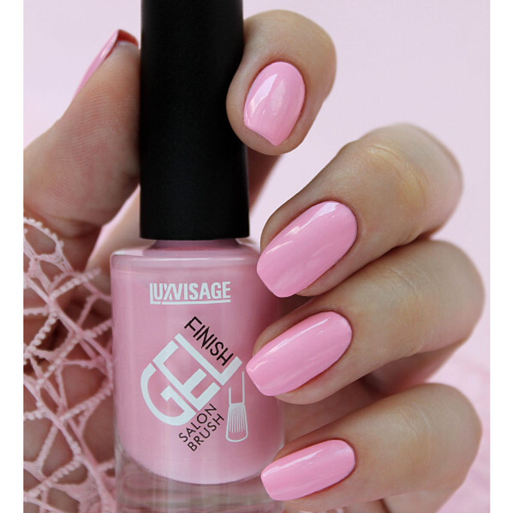 LuxVisage ЛАК для ногтей GEL finish тон 03 светло-розовый 9 мл