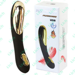 USB-вибромассажер с золотыми вставками, 16 см