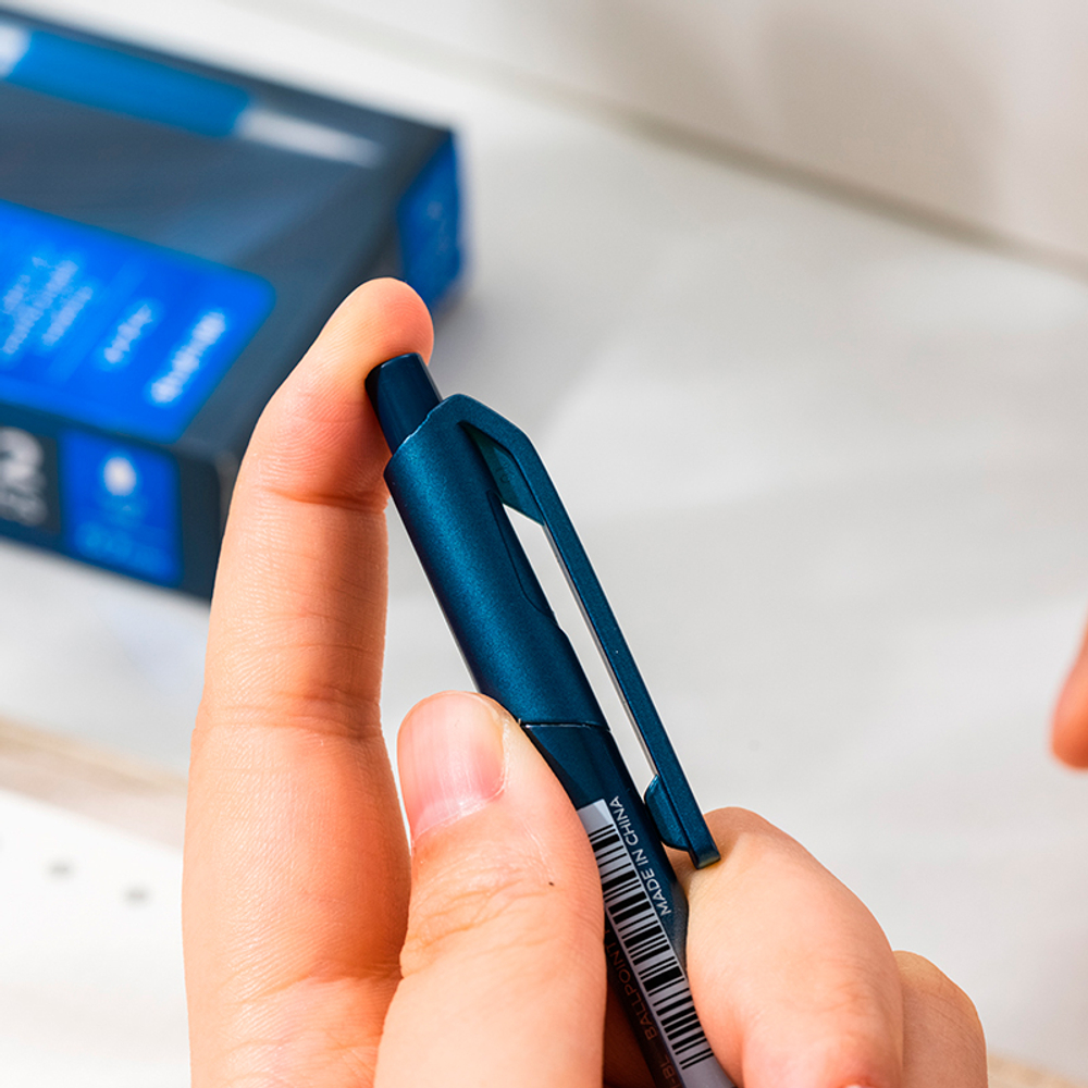 Ручка шариковая DELI "Xtream" автоматическая, 0,7 мм, синяя, грип