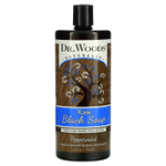Dr. Woods, необработанное черное мыло, перечная мята и масло ши, приобретенное на основе принципов справедливой торговли, 946 мл (32 жидк. унции)