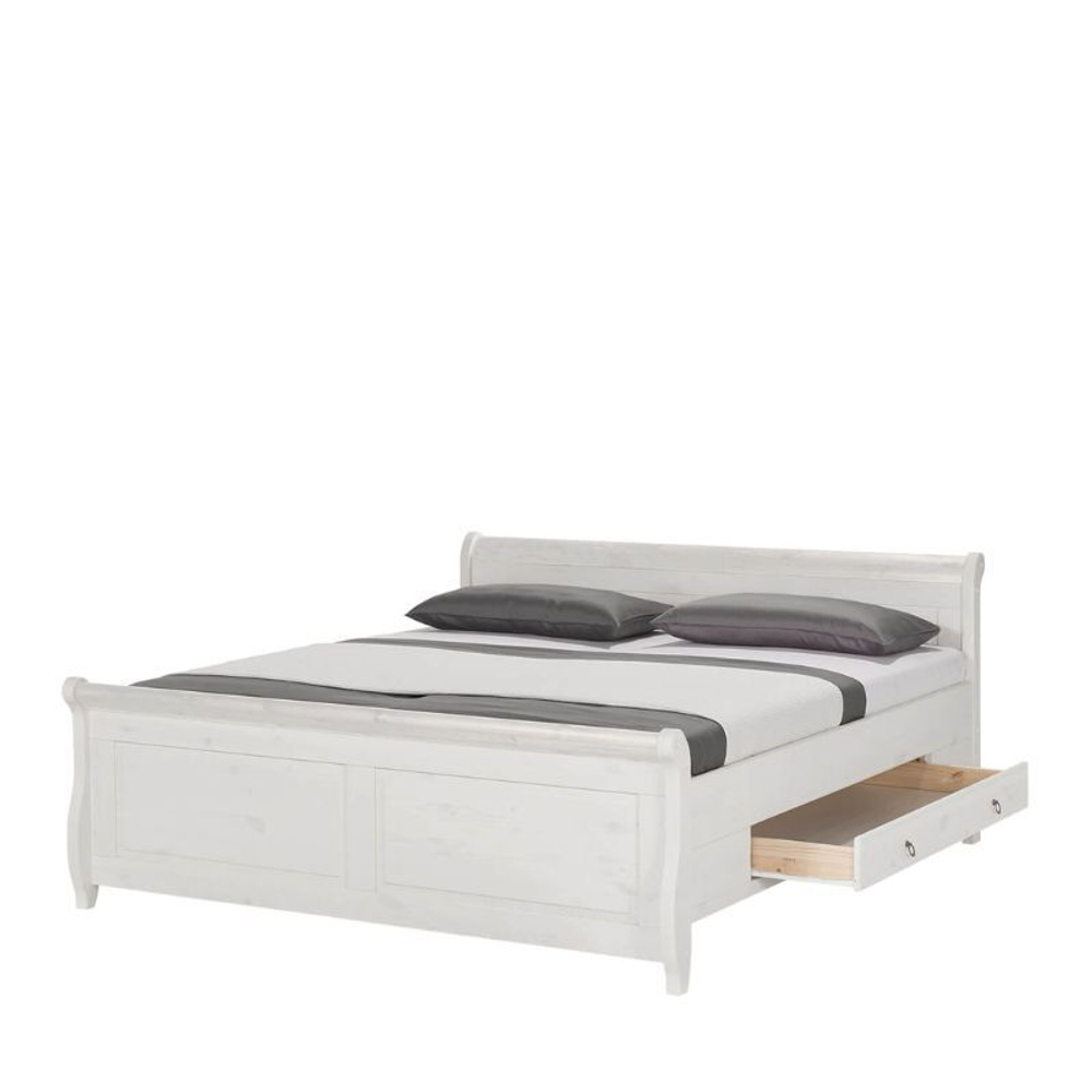 Кровать Мальта с ящиками 140x200 (белый воск)