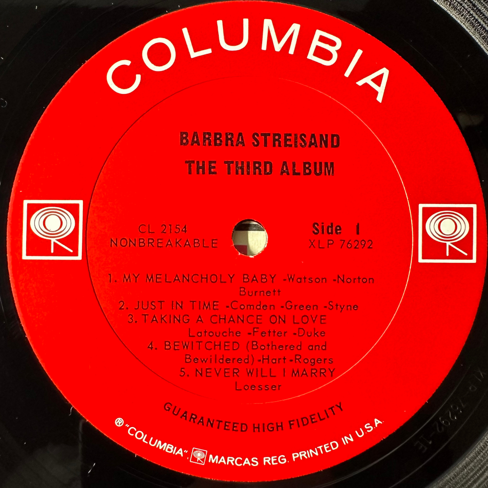 Barbra Streisand ‎– The Third Album (США 1964г.)