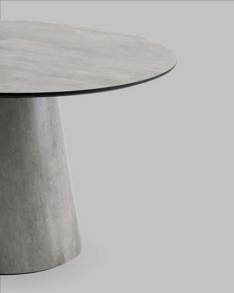 Стол круглый Стивенсон D120 столешница HPL метрополитан