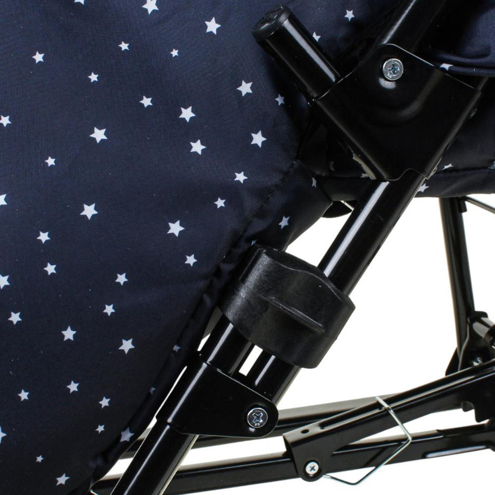 Санки-коляска "Наши Детки 3-1К" синий со звездочками