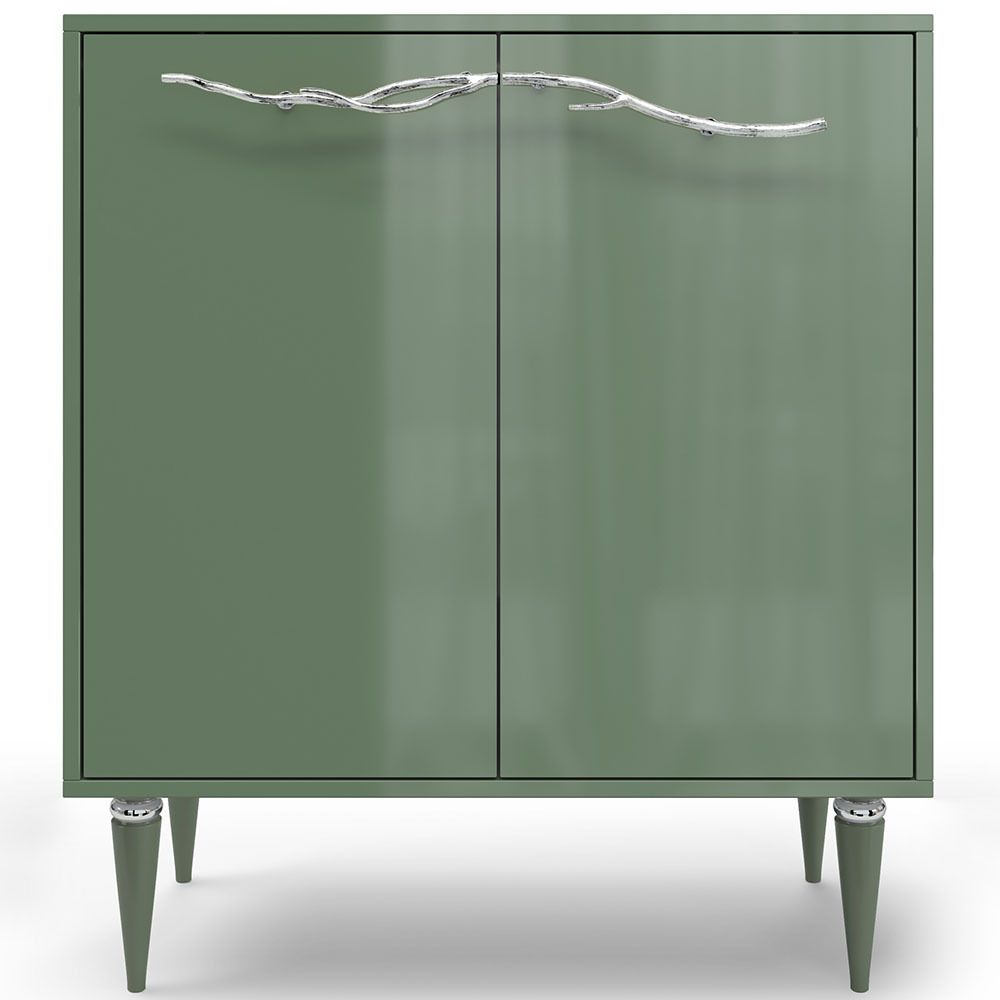 Комод Арт Колор Классик Сильвер с 2 полками Зеленый нефрит