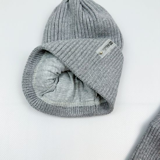 Шапка со снудом, Темно-серая